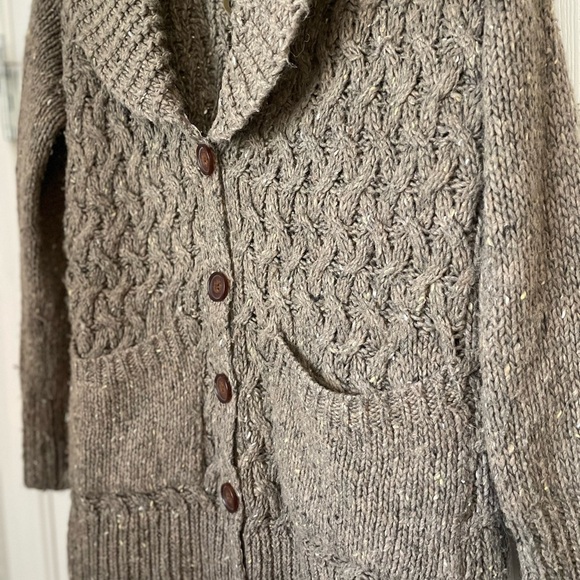 Anthropologie Isabella Sinclair Cozy Wool Button-Up Cardigan - Picture 2 of 4